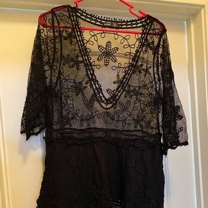 Black swimsuit coverup